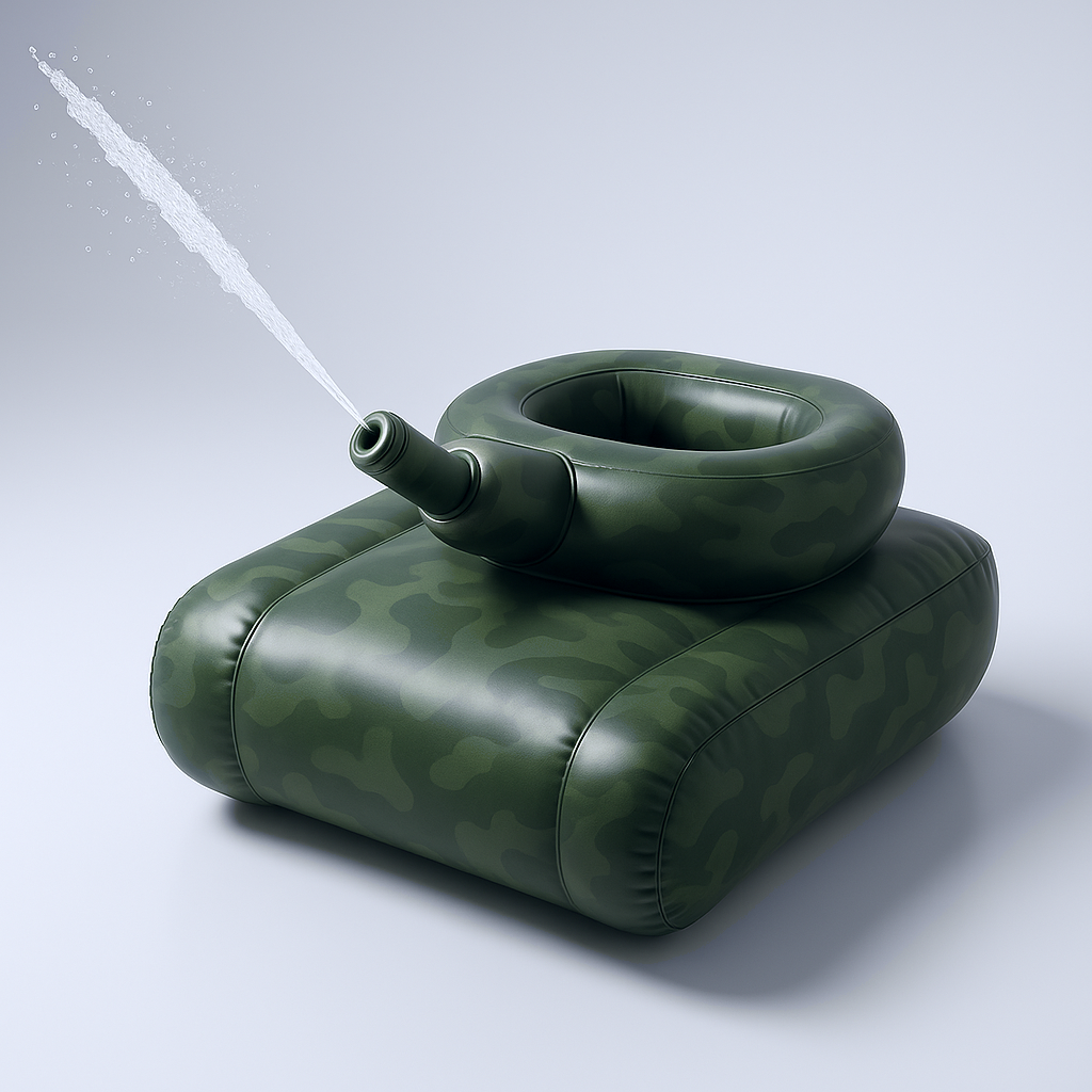 Army Tank Pool Float - Heavy Duty PVC Inflatable Mat for Adults & Kids (Camouflage)