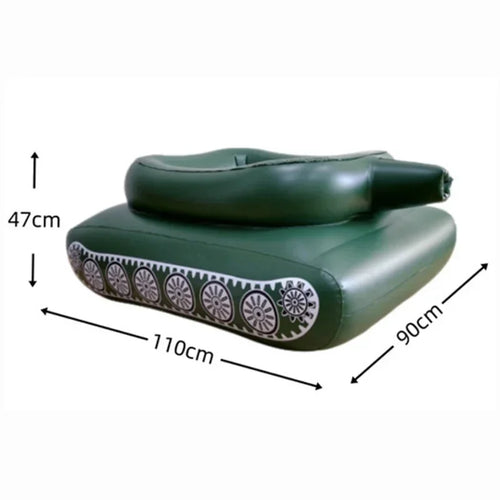 Army Tank Pool Float - Heavy Duty PVC Inflatable Mat for Adults & Kids (Camouflage)