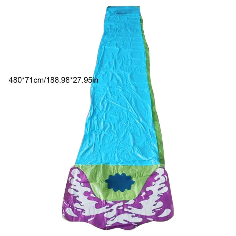 4.8X0.7M Lawn Water Slide Interactive Family Game Water Lawn Single Person Slide Toy Summer Gift Backyard Water for Play